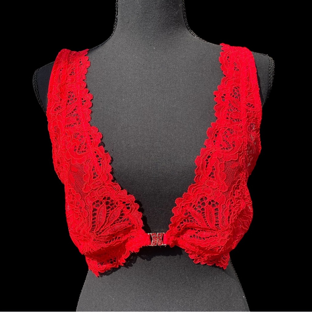 Savage X Fenty Red Lace Bra